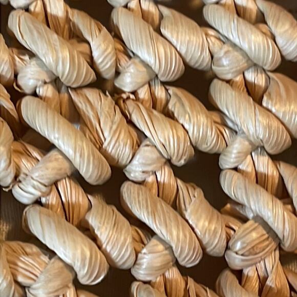 Raffia Snap & Canvas Minimalist Backpack - Picture 7 of 7